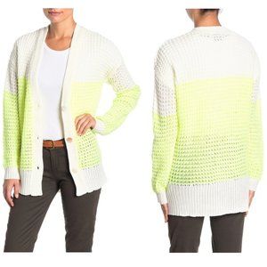 Lush Colorblock Neon Cardigan NWOT